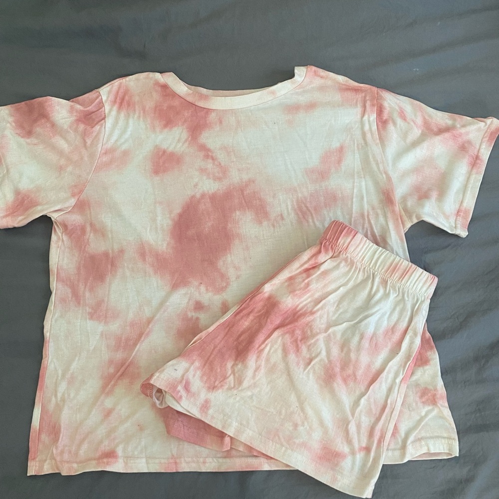 Tie dye pink PJ set